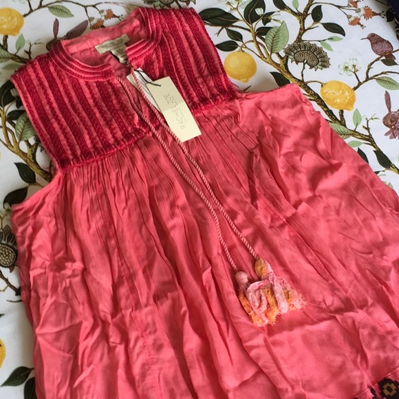 ❤️HOST PICK🏝️NWT RACHEL ZOE Embroidered Boho Tank Top Size Medium - Picture 2 of 13